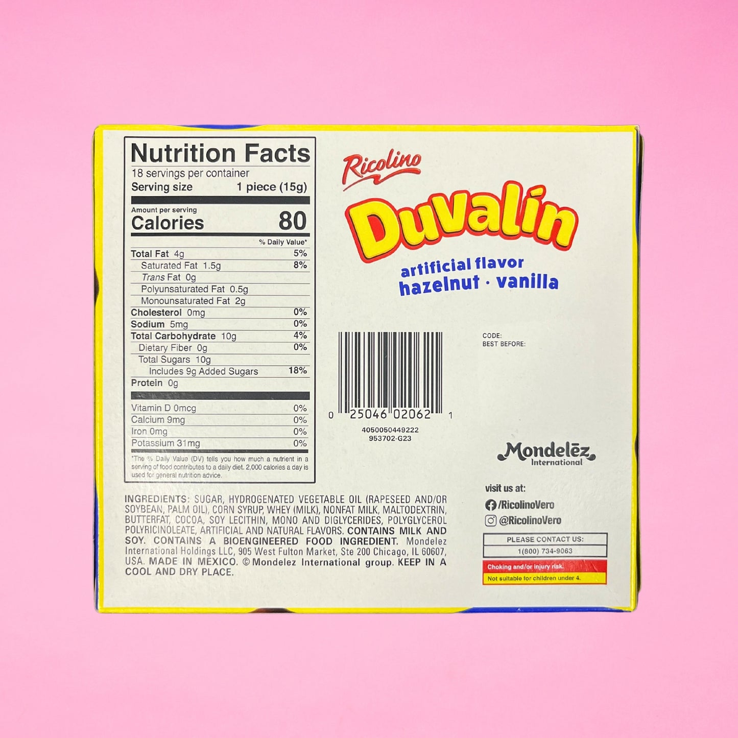 Duvalin Bi Sabor 18-Pack, Hazelnut • Vanilla