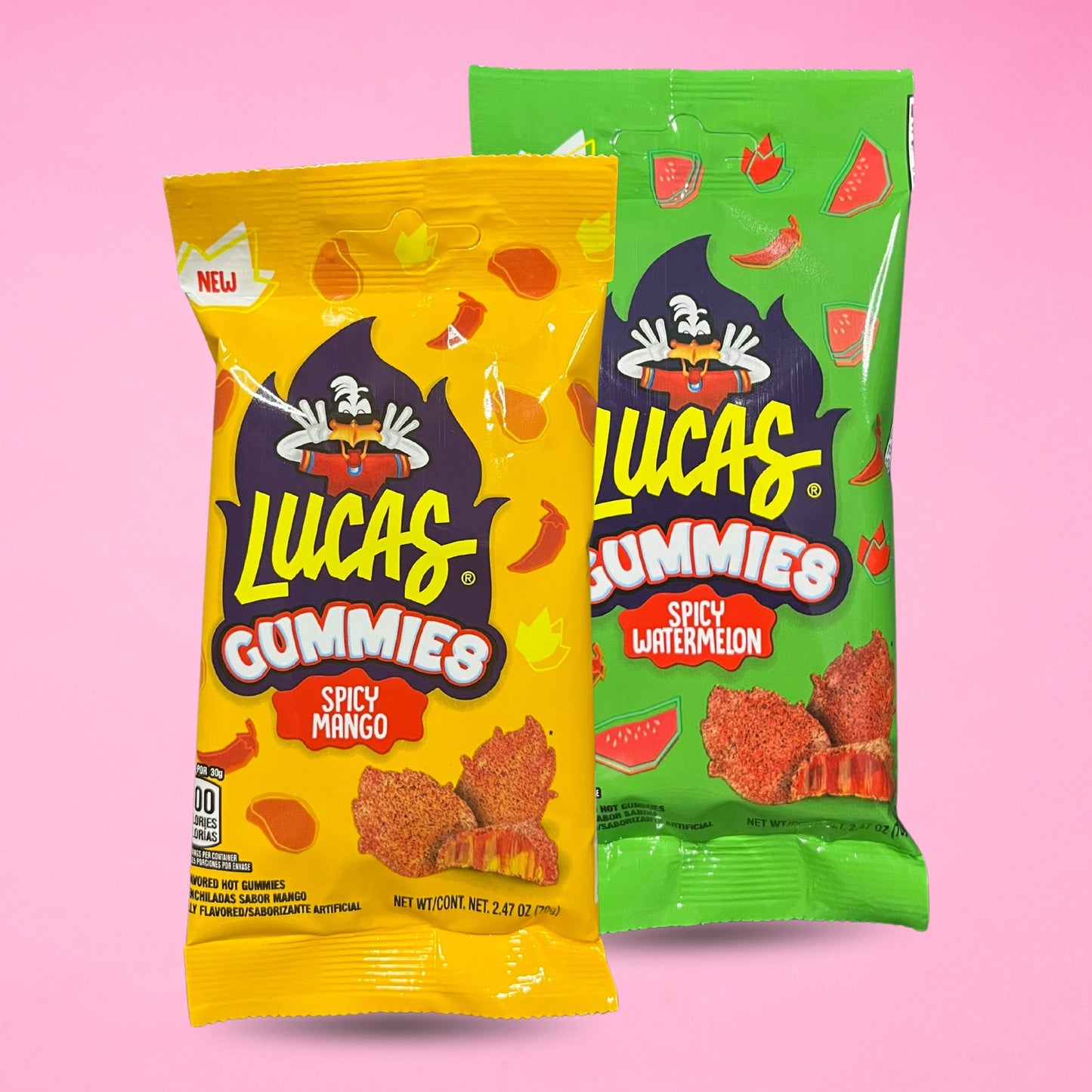 Lucas Gummies Spicy Watermelon or Spicy Mango 2.47oz Bag