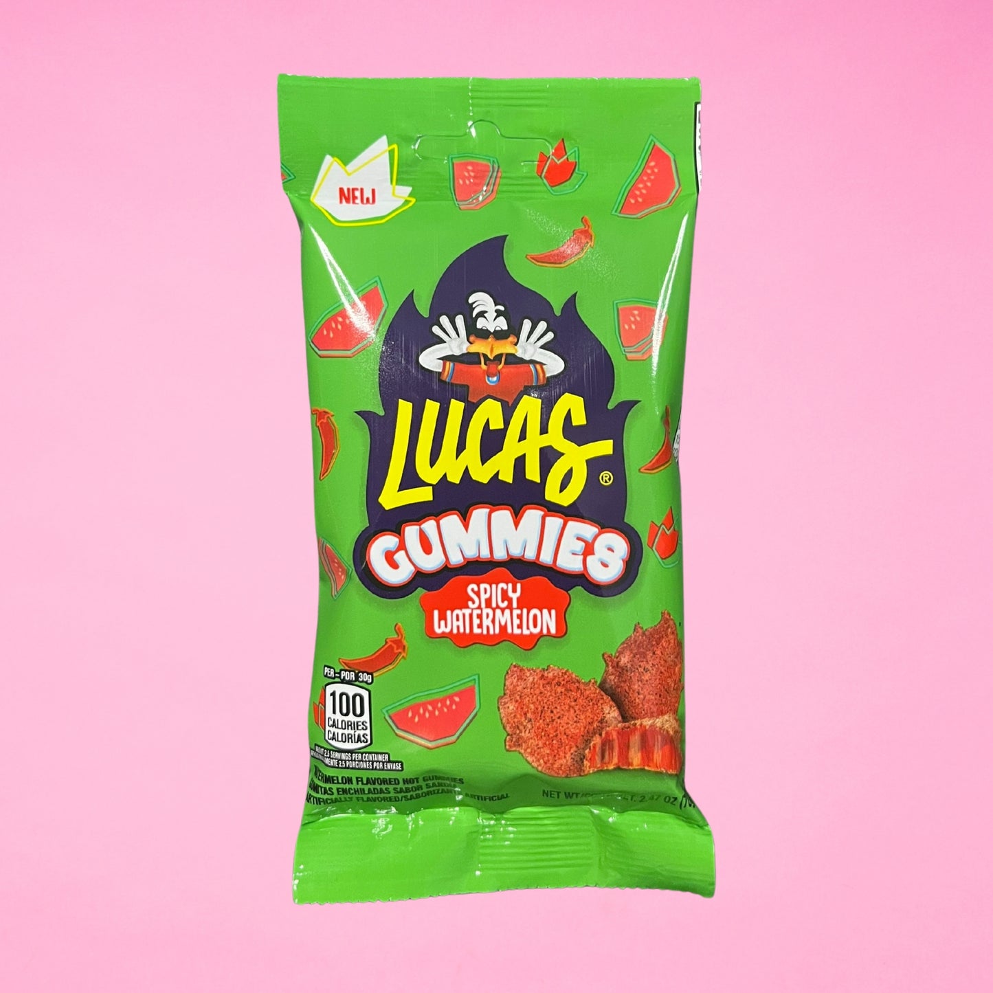 Lucas Gummies Spicy Watermelon or Spicy Mango 2.47oz Bag