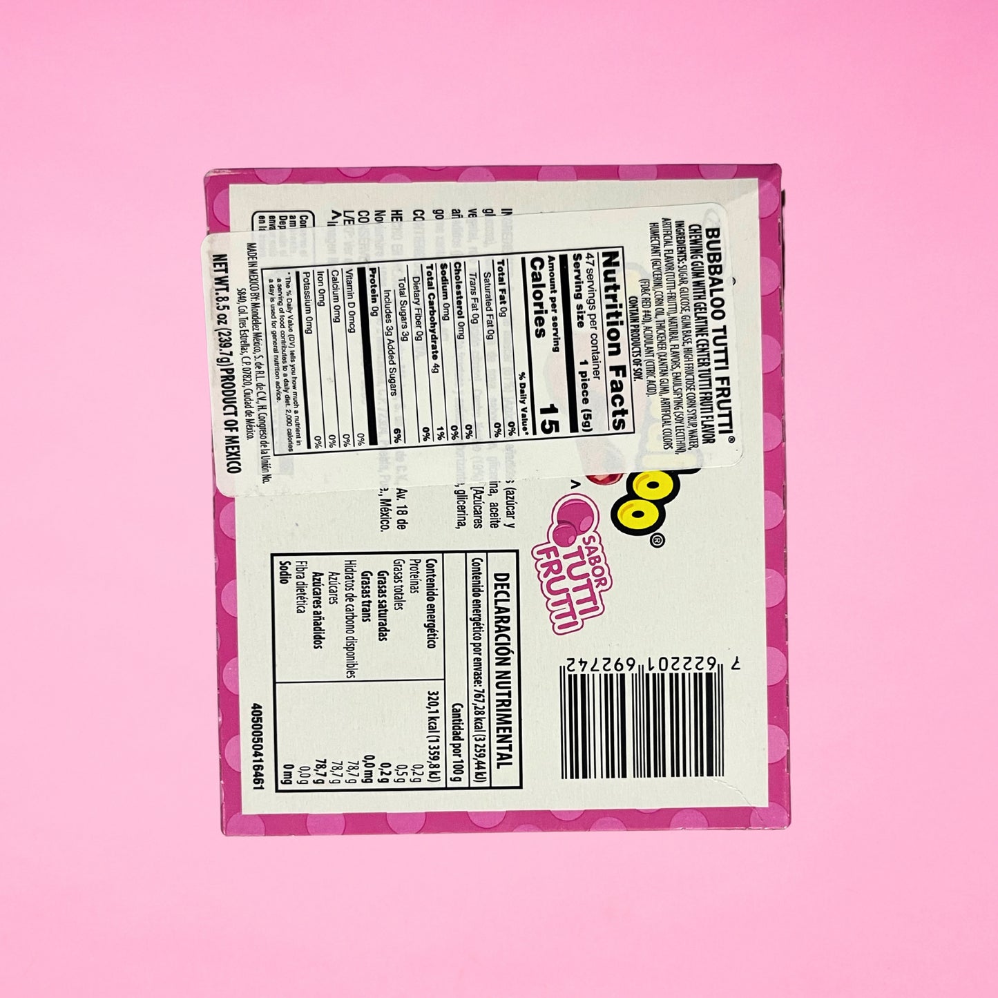 Bubbaloo Tutti Frutti 47 Pack